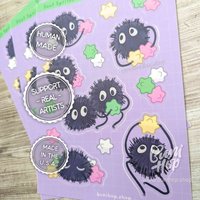 Helpful Sprites Sticker Sheet - Waterproof Vinyl Anime Stickers