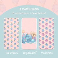 Birthday Cake Sugarhorn™ Phone Wallpaper and Icon Set (Digital Download)
