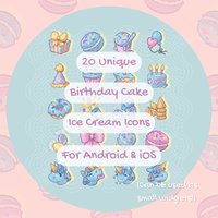 Birthday Cake Sugarhorn™ Phone Wallpaper and Icon Set (Digital Download)