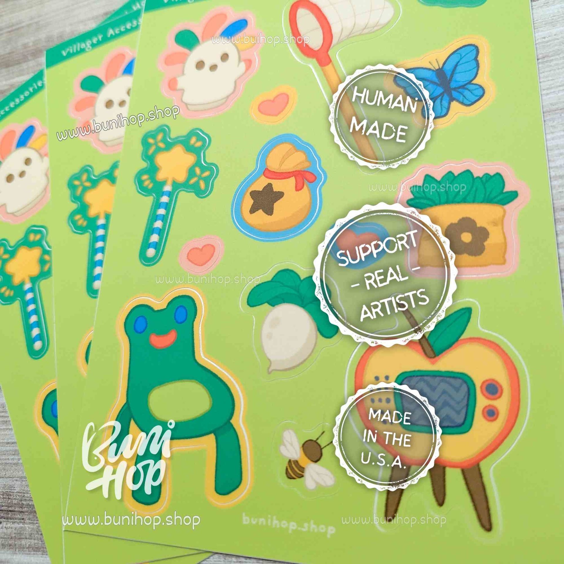Villager Accessories Sticker Sheet - Waterproof Vinyl Stickers