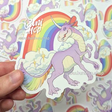 Rainbow Unisaur (IWATEX) Vinyl Sticker