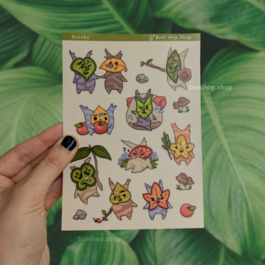 Korok Sticker Sheet - Waterproof Vinyl Video Game Stickers